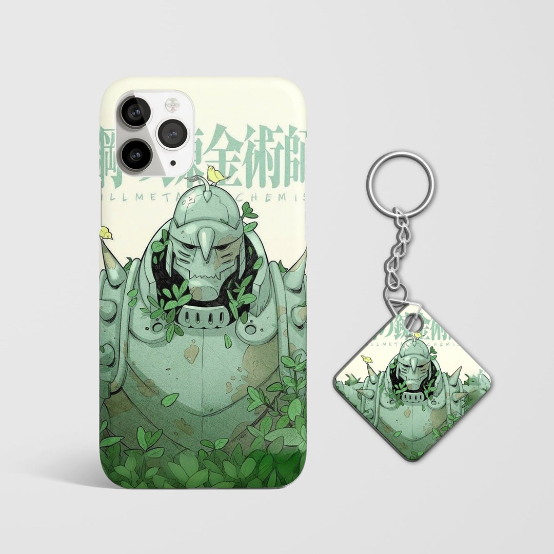 Fullmetal Alchemist Brotherhood green-themed case with Keychain