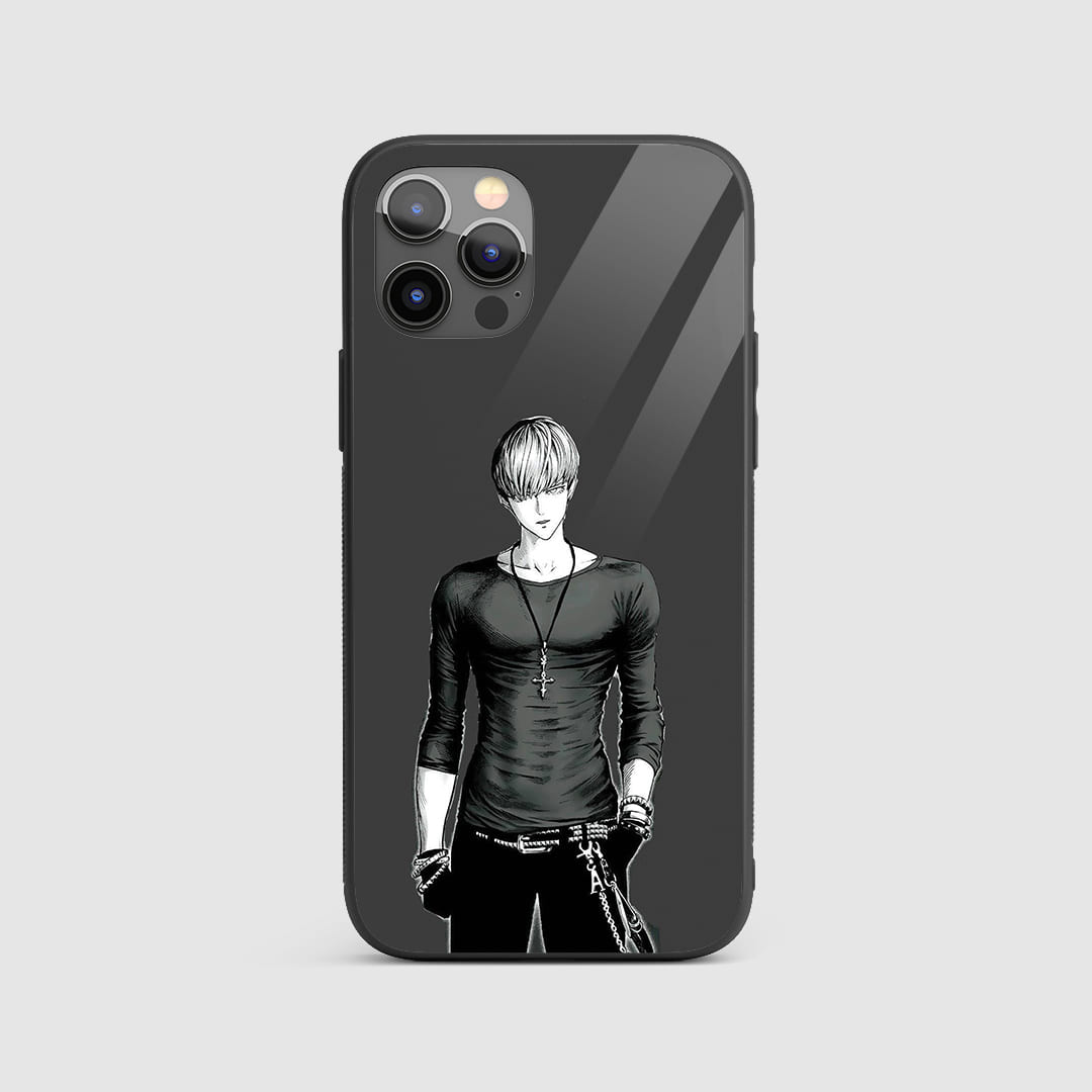 Amai Mask Silicone Armored Phone Case featuring detailed artwork of Amai Mask.