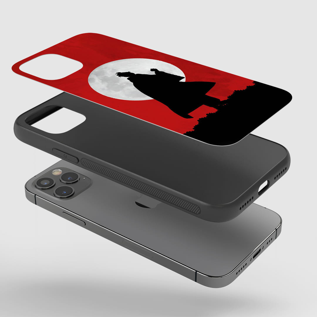 Atomic White Moon Phone Case installed on a smartphone, offering robust protection and a calming design.