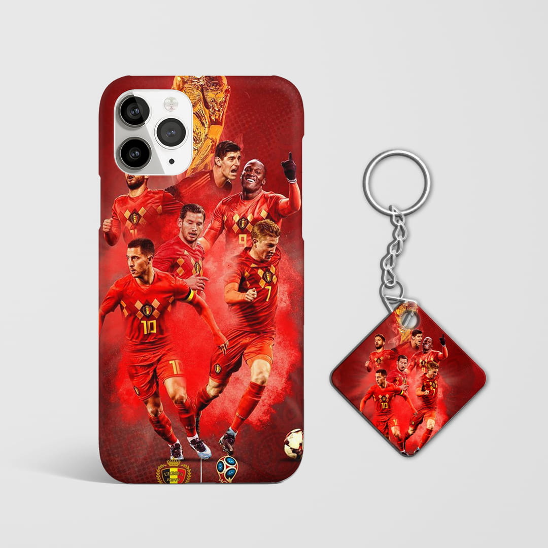 Belgium football squad phone case with Keychain