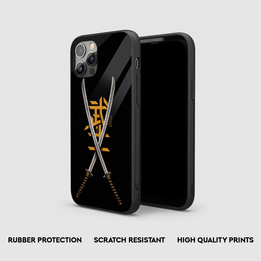 Side view of the Bleach Zanpakuto Armored Phone Case, highlighting its thick, protective silicone material.