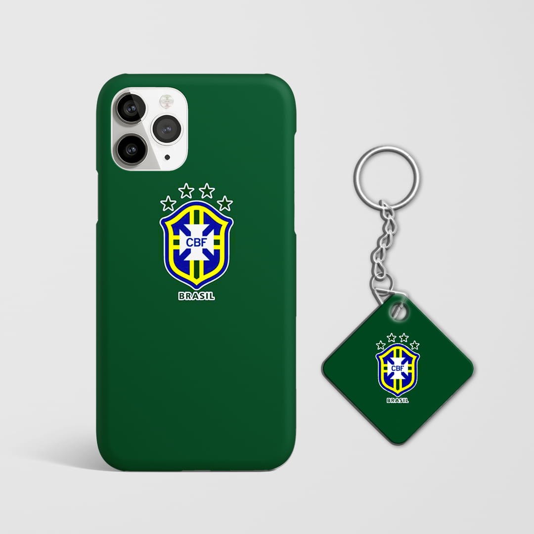 brasil national team themed mobile cover with Keychain