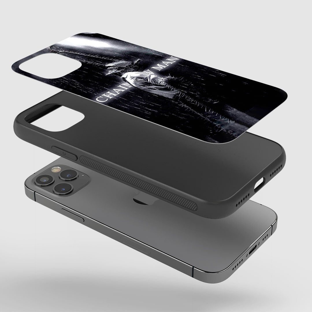 Close-up of durable Chainsaw Noir silicone phone cover