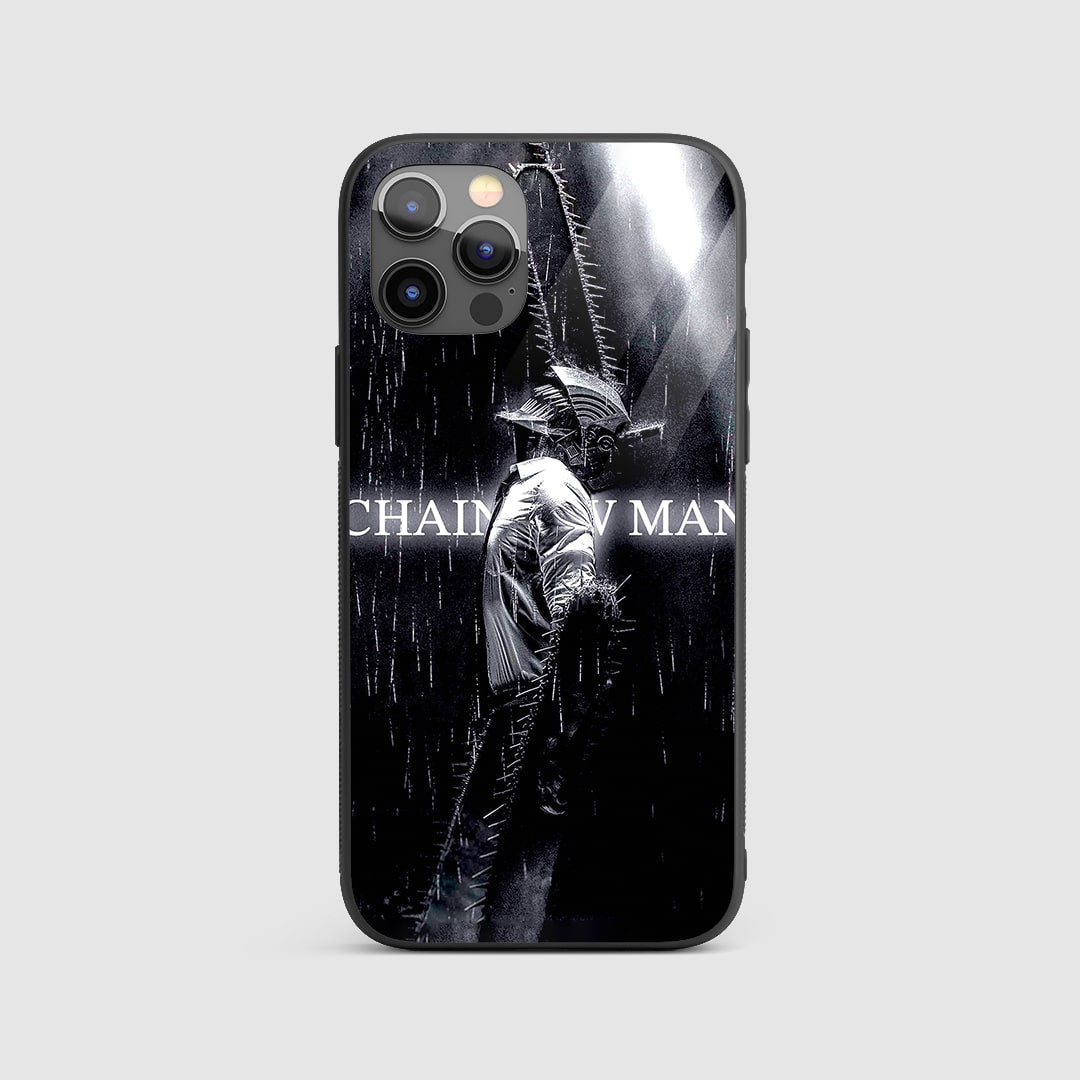 Chainsaw Noir Silicone Armored Phone Case front design