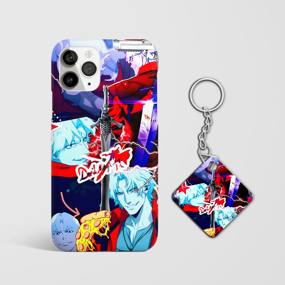 Back design of Devil May Cry Dante Collage case with Keychain