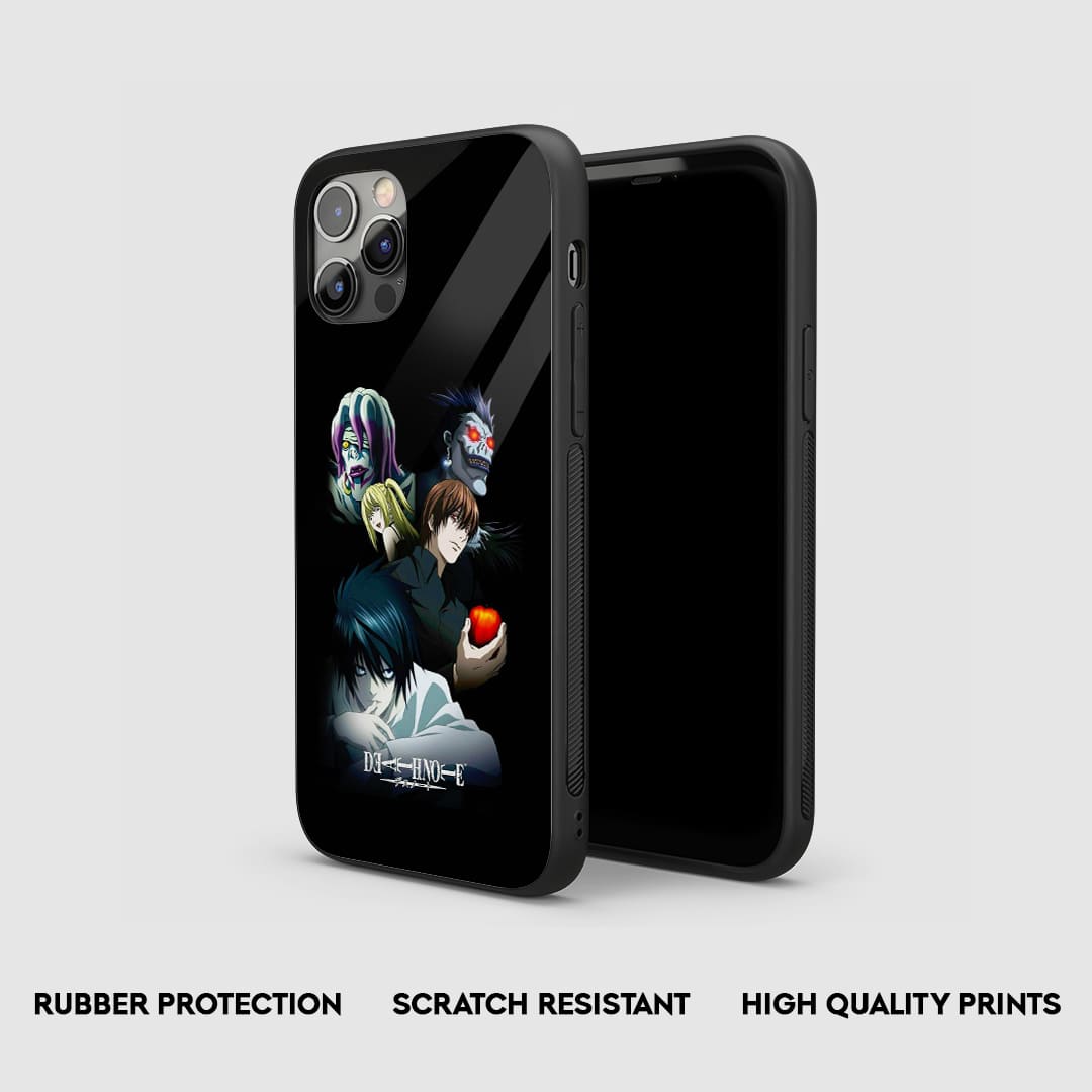 Side view of the Death Note Characters Armored Phone Case, emphasizing its thick, protective silicone.