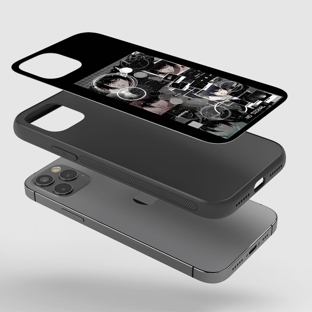 Death Note Collage Phone Case installed on a smartphone, providing full protection and easy access to controls.