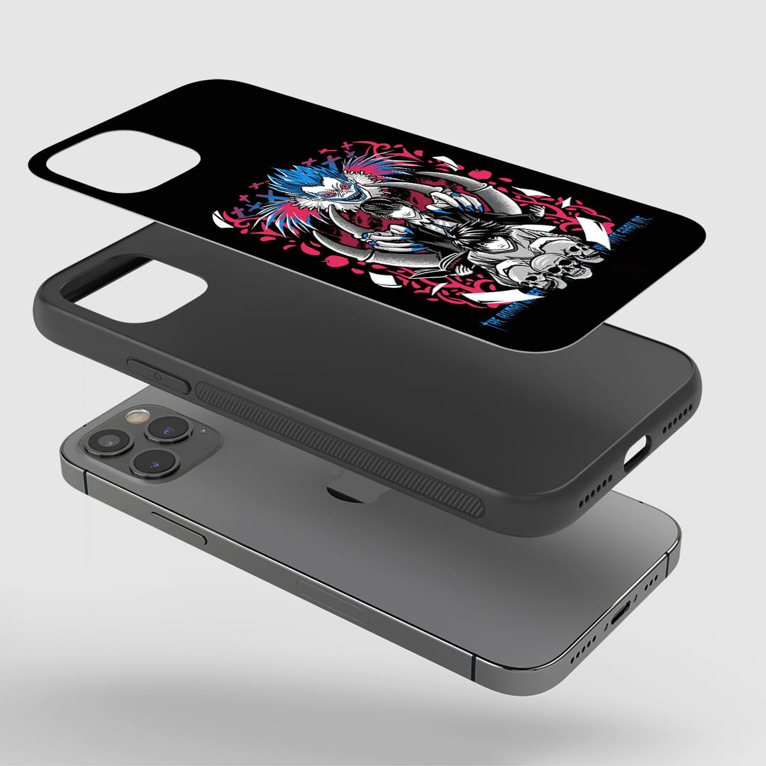 Death Note Graphic Phone Case installed on a smartphone, ensuring comprehensive protection and full functionality.