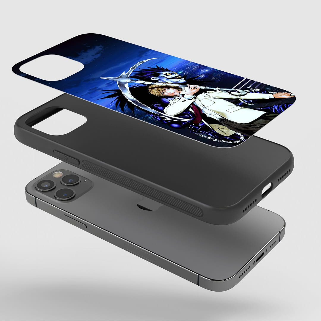 Death Note Graphic Phone Case installed on a smartphone, ensuring comprehensive protection and full functionality.