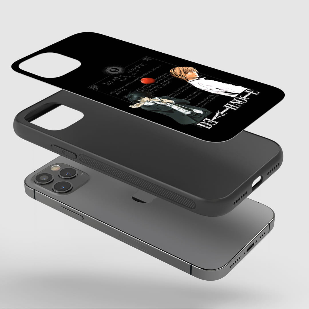 Death Note Notebook Phone Case installed on a smartphone, providing exceptional protection and a unique style.