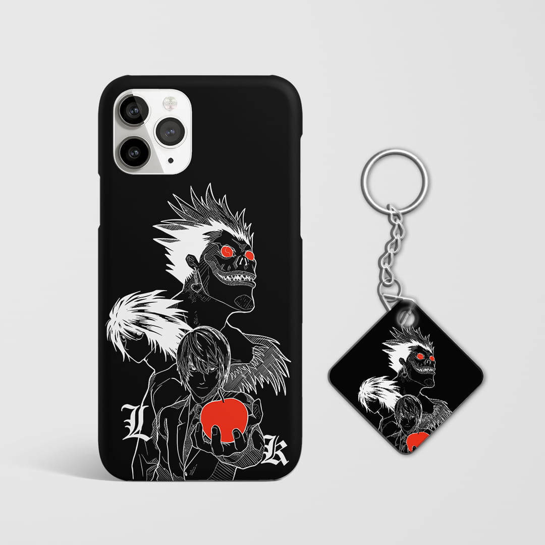 Death note artistic mobile cover print with Keychain