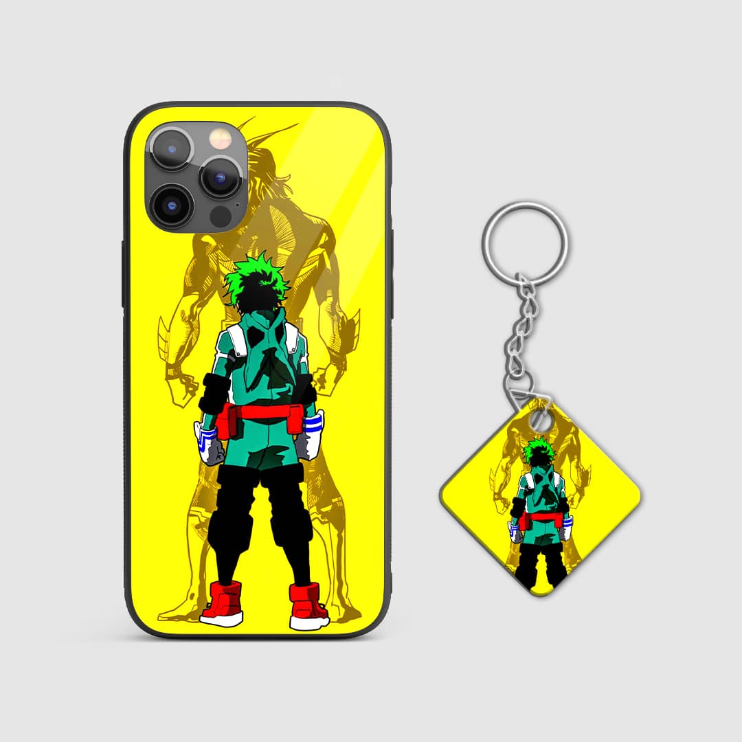 My Hero Academia Deku and All Might hero duo case with Keychain