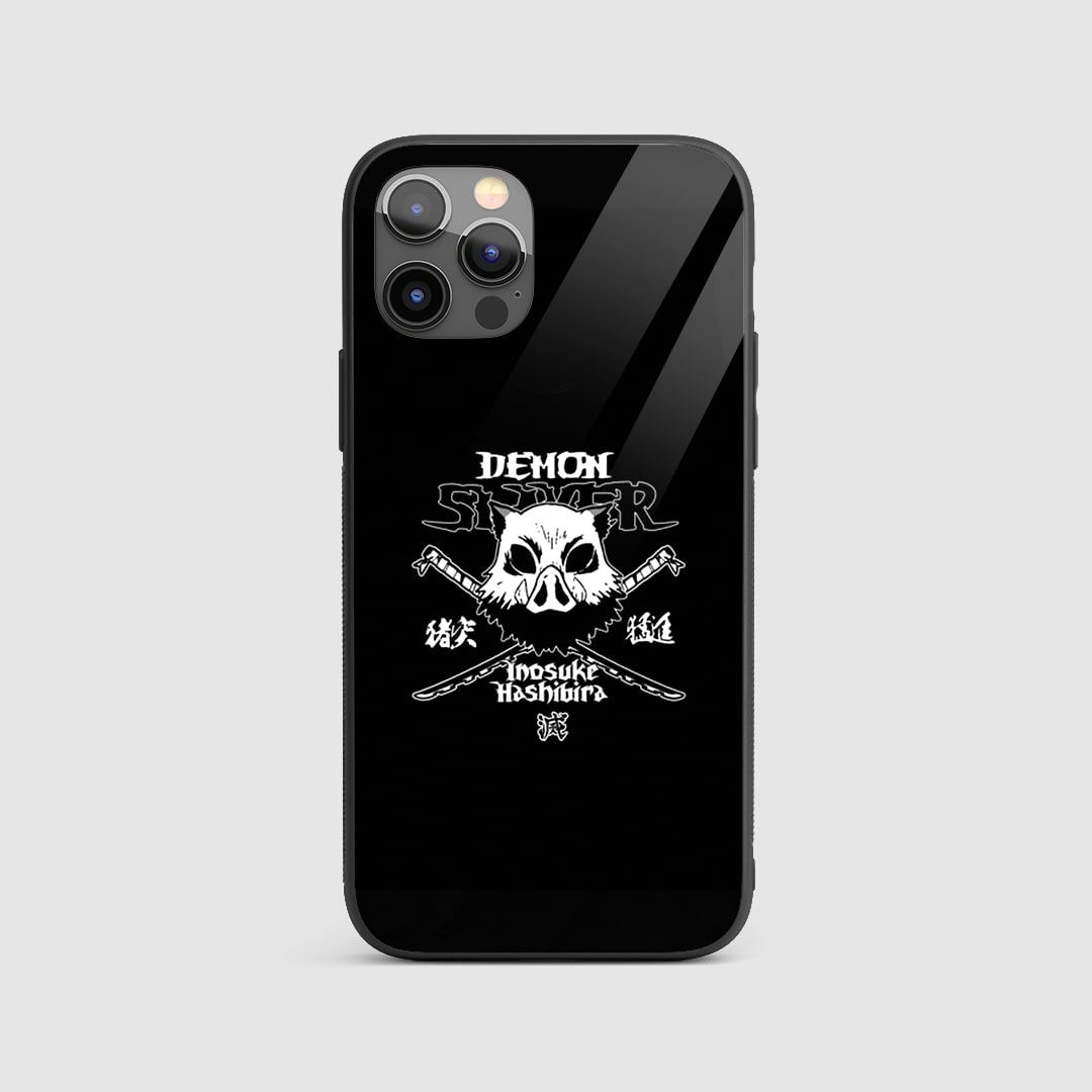 Demon Inosuke Hashibira Silicone Armored Phone Case featuring striking artwork of Inosuke Hashibira.