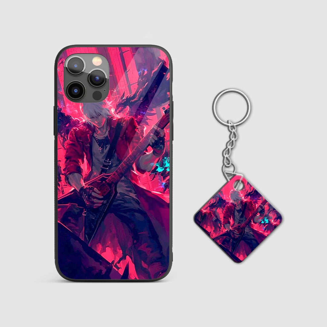 Back design of Devil May Cry Devil Arms Guitar case with Keychain