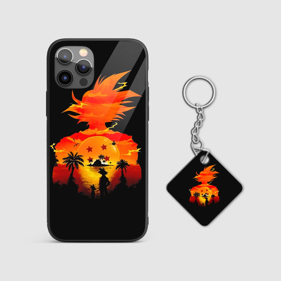 Anime Dragon Ball aesthetic phone cover with Keychain
