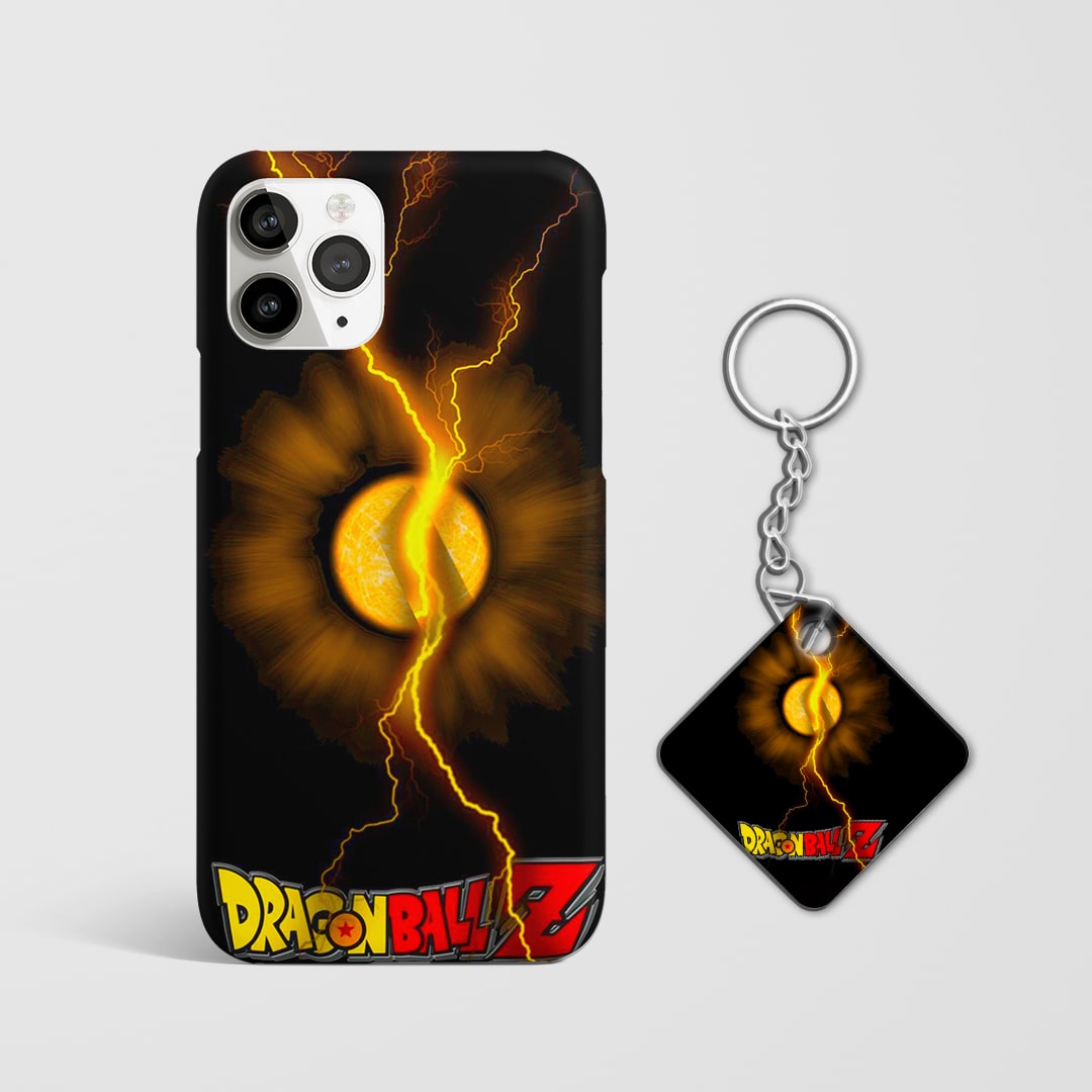 Anime lightning artwork phone cover with Keychain