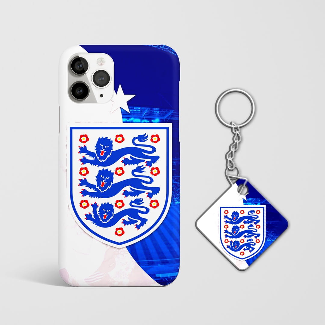England football crest phone case with Keychain