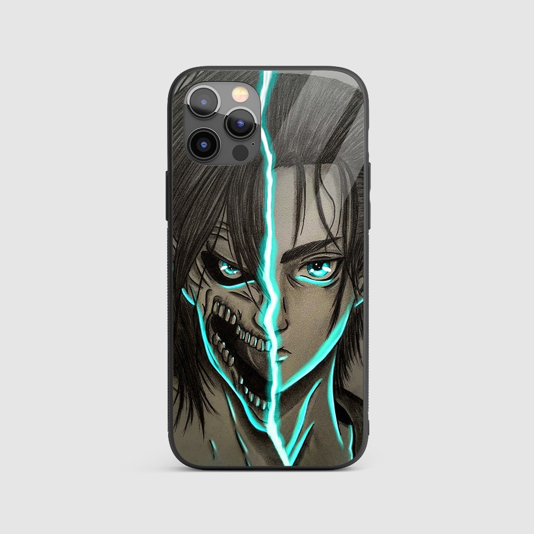 Eren War Titan Silicone Armored Phone Case featuring striking artwork of Eren Yeager's War Titan form.