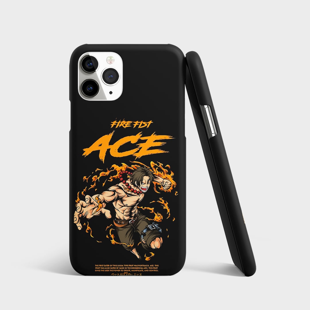 Fire Fist Ace Minimal Phone Cover front view with clean flame design.