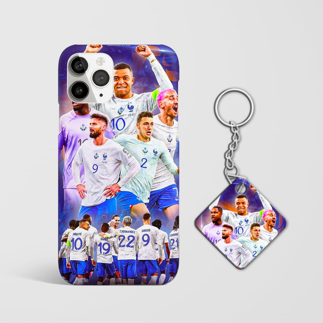 France national team mobile phone cover with Keychain