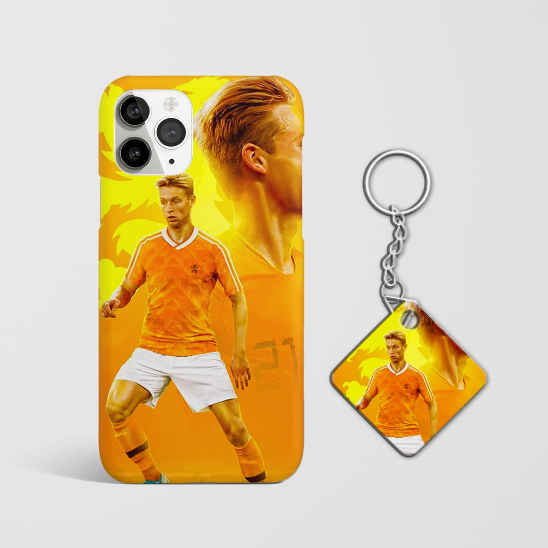 Netherlands football player mobile phone cover with Keychain