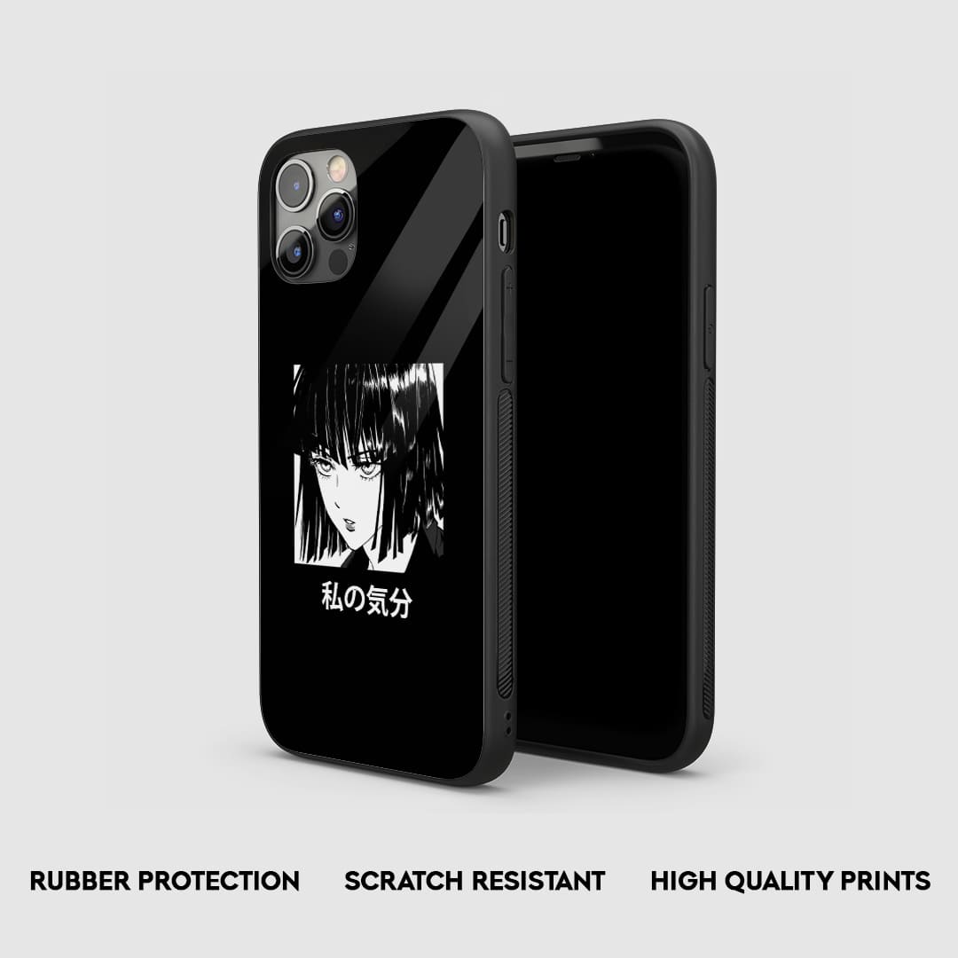 Side view of the Fubuki Armored Phone Case, highlighting its thick, protective silicone material.