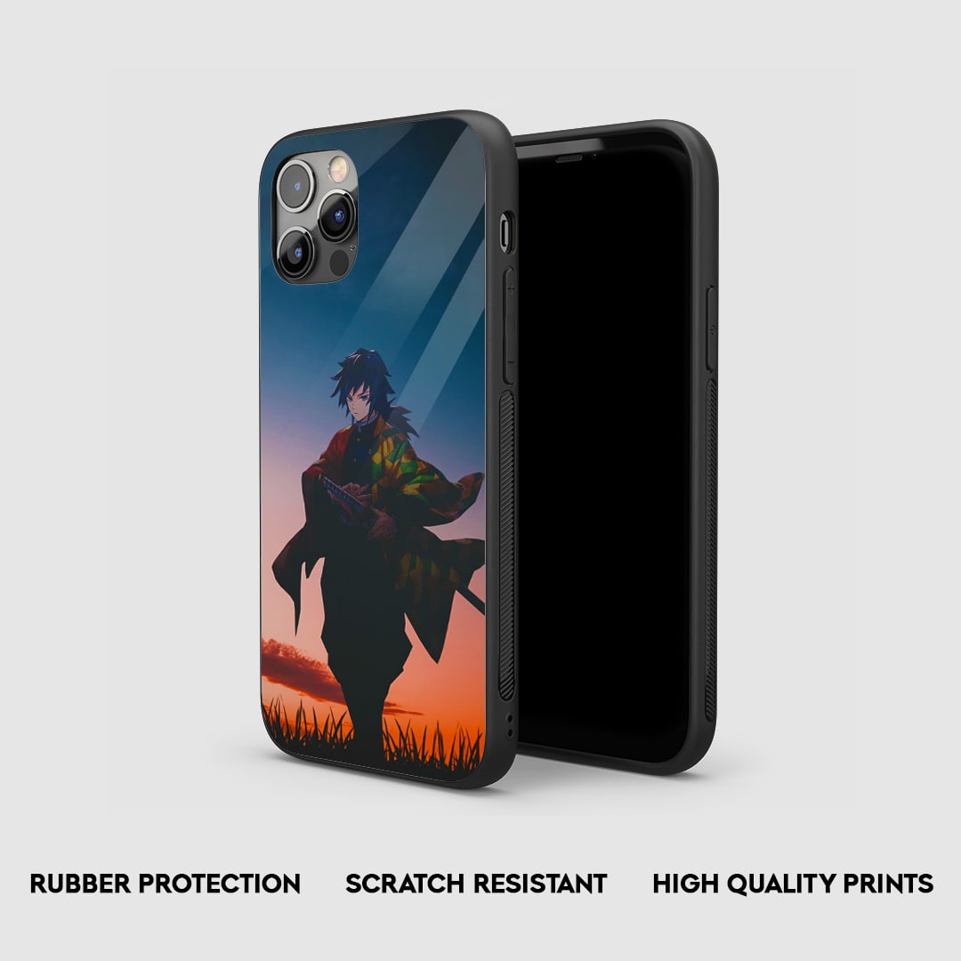 Side view of the Giyu Aesthetic Armored Phone Case, highlighting its thick, protective silicone material.