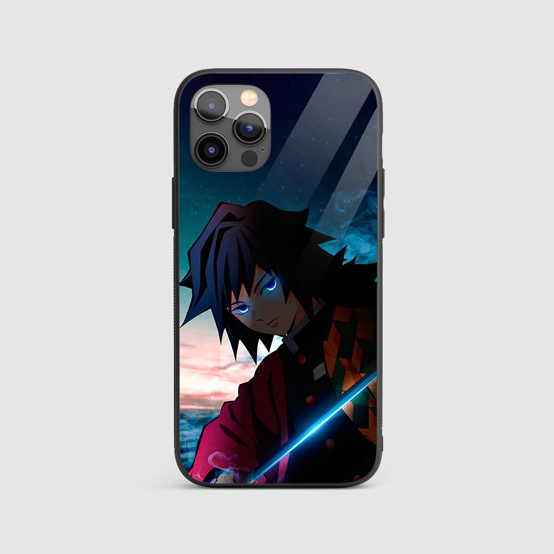 Giyu Tomioka Silicone Armored Phone Case featuring striking artwork of Giyu Tomioka.