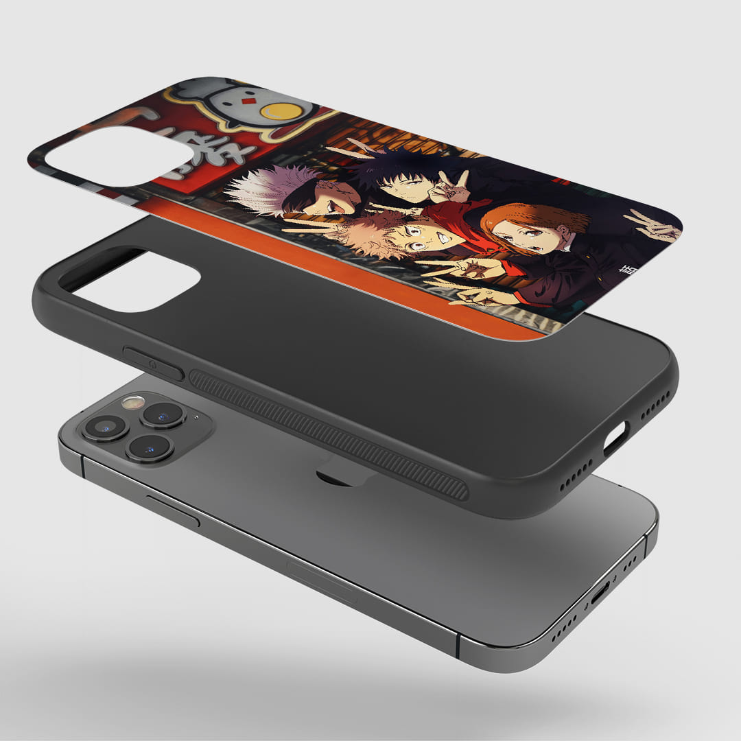 Gojo Team Phone Case installed on a smartphone, ensuring easy access to all ports and controls.