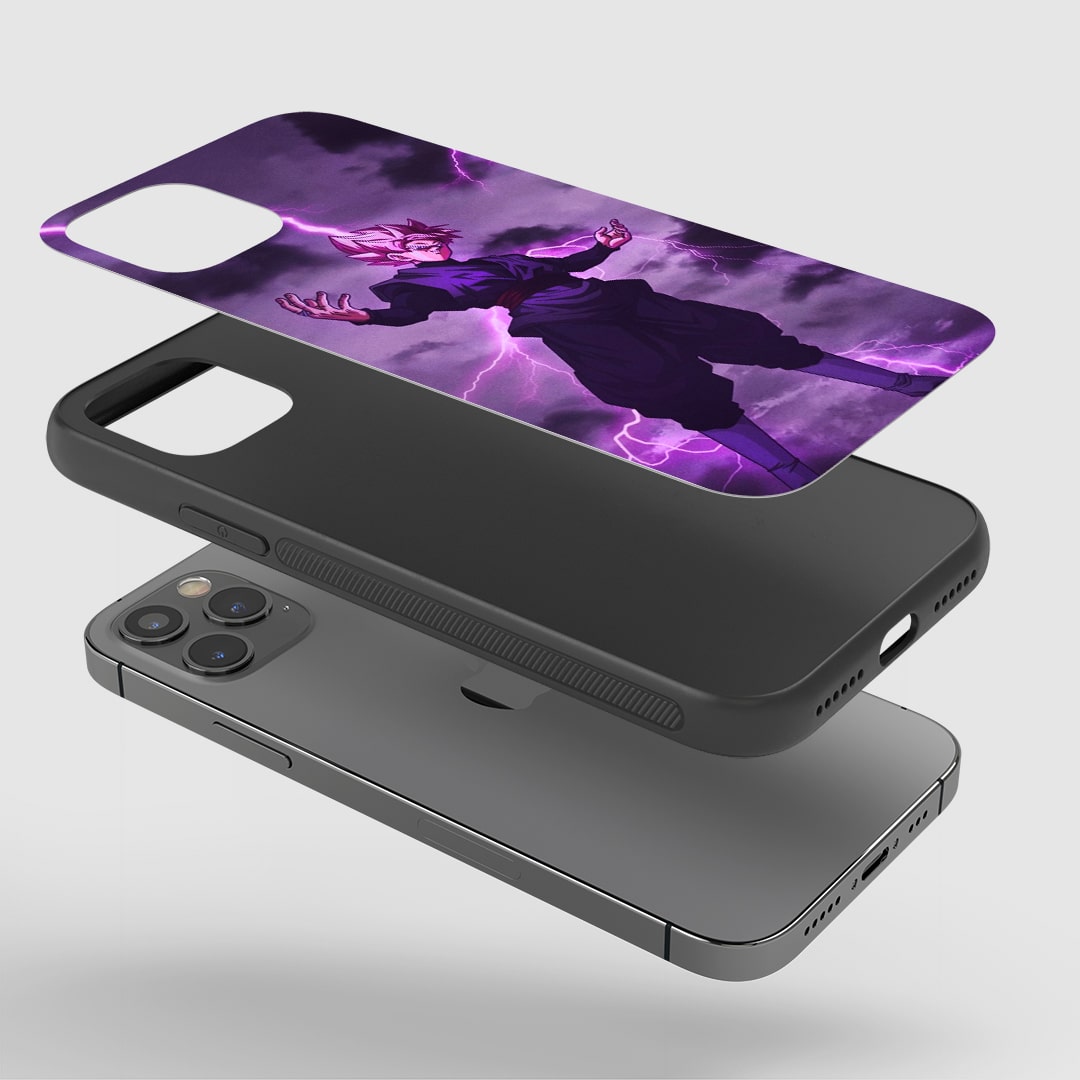 Durable silicone cable protector, designed to complement the dark and powerful theme of the Goku Black case.