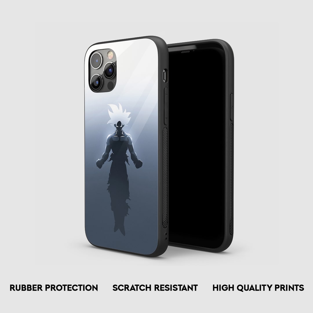Side view of the Goku Darklight Armored Phone Case, highlighting its thick, protective silicone.