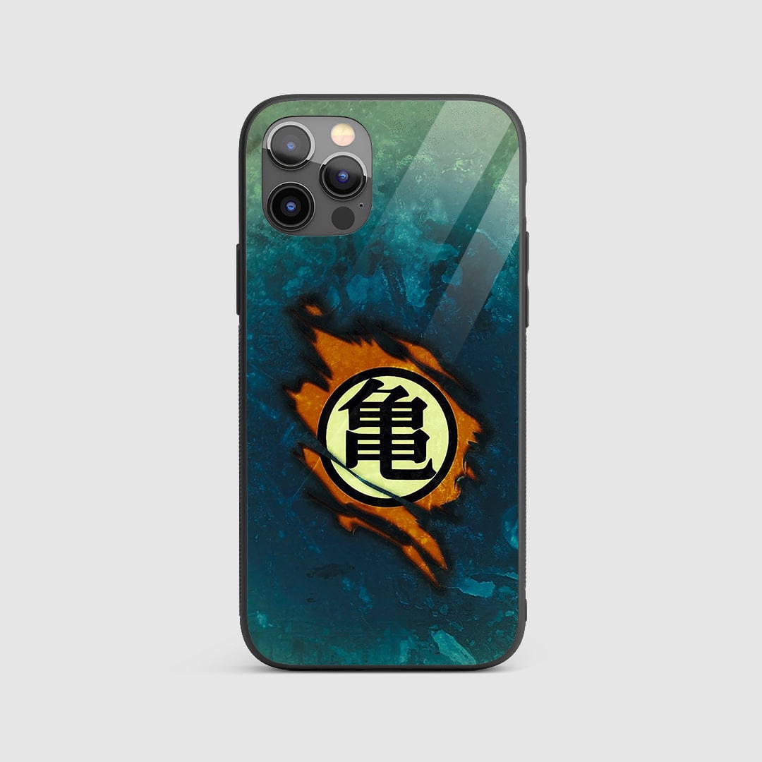 Goku Symbol Silicone Armored Phone Case displaying the iconic Saiyan symbol.