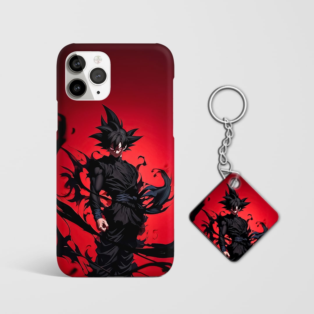 Back view of Goku Black Cover featuring dark villain artwork with Keychain.