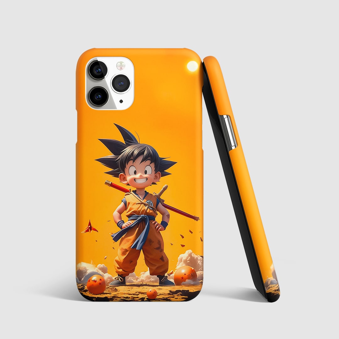 Goku Ghibli Phone Cover front view with soft anime crossover design.
