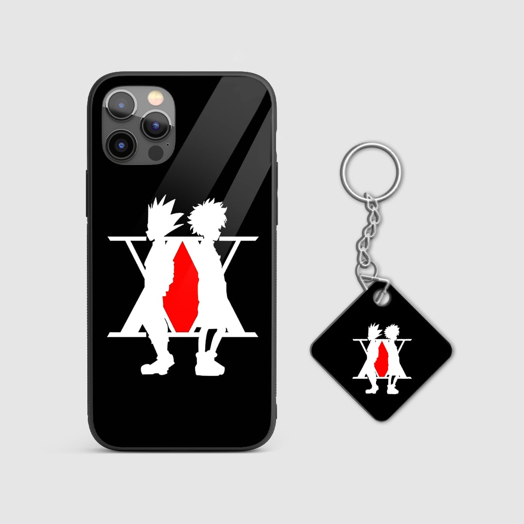 Anime phone case featuring Gon and Killua with Keychain.