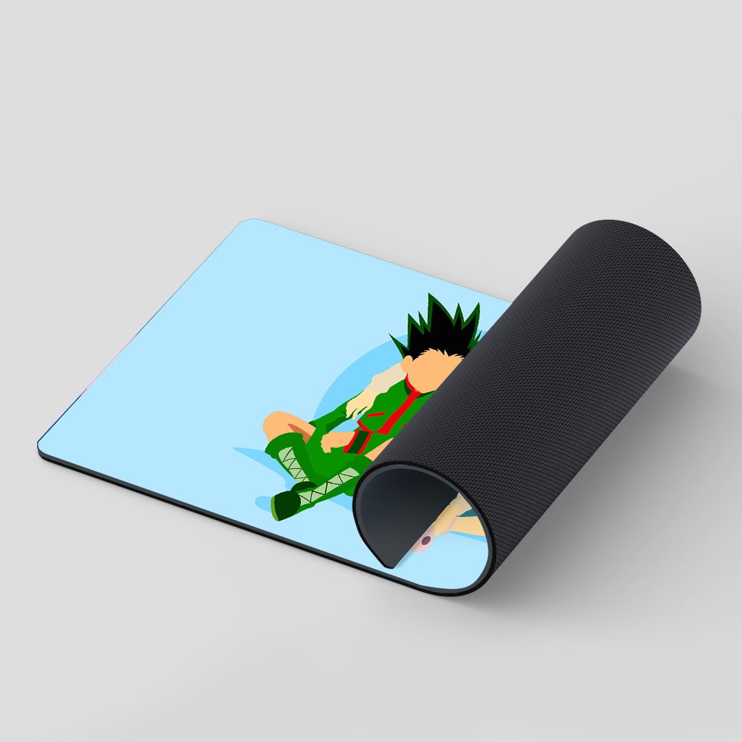 Smooth Gon and Killua anime-themed desk mat