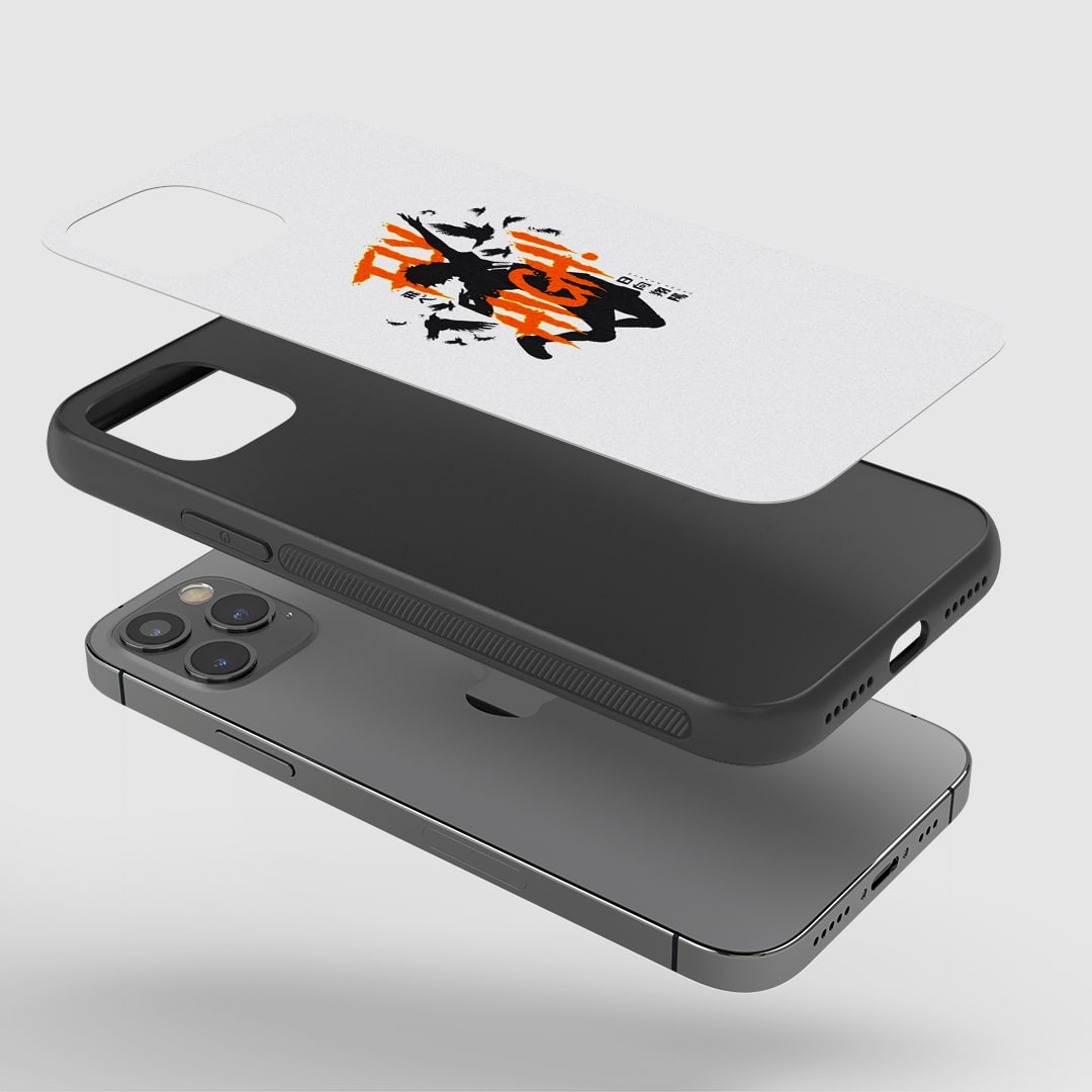 Close-up of durable Hinata Fly High silicone phone cover
