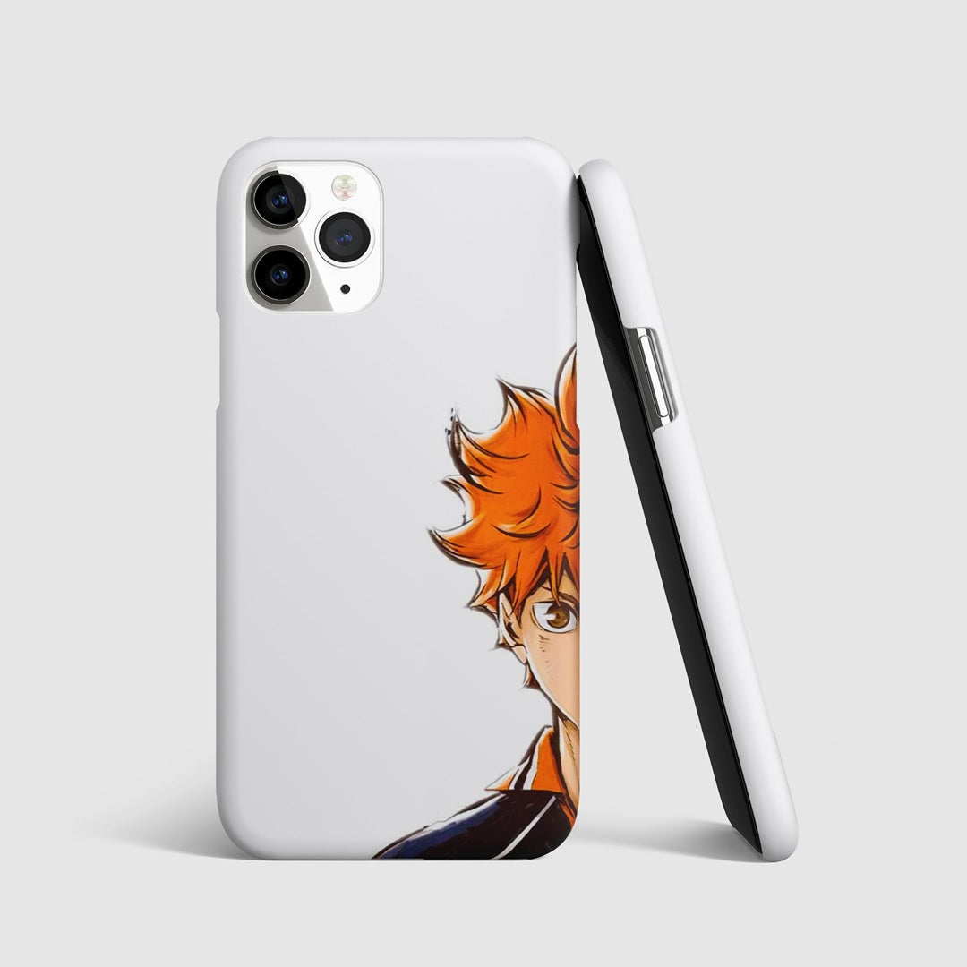 Hinata Half Face Phone Cover front artwork design