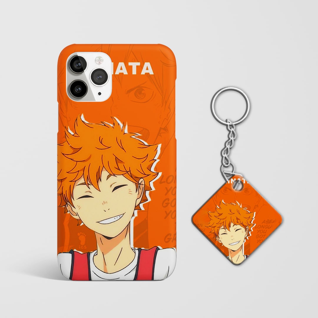 Back design of Haikyu Hinata Shoyo case with Keychain