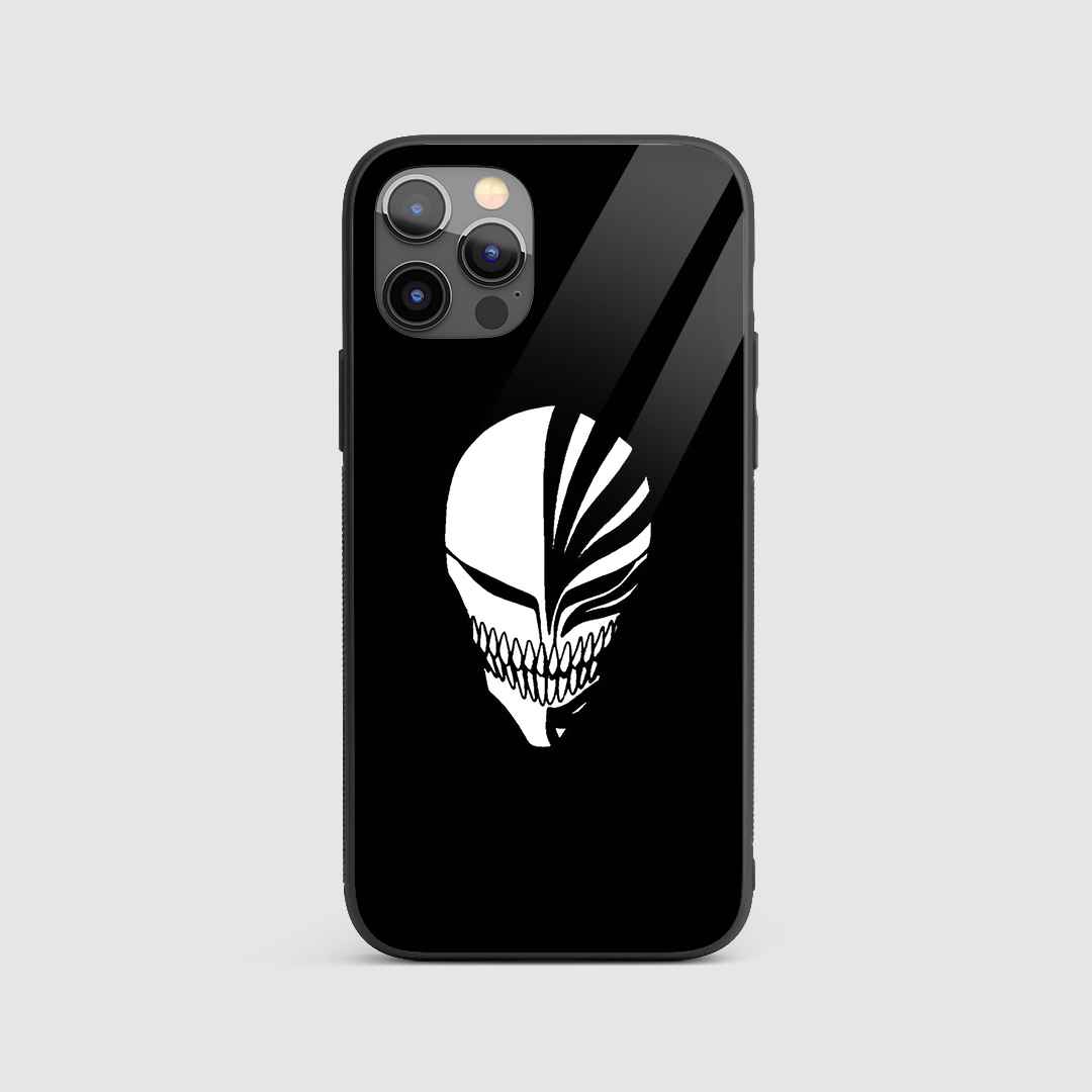 Ichigo Mask Minimalist Silicone Armored Phone Case featuring sleek artwork of Ichigo Kurosaki's Hollow Mask.