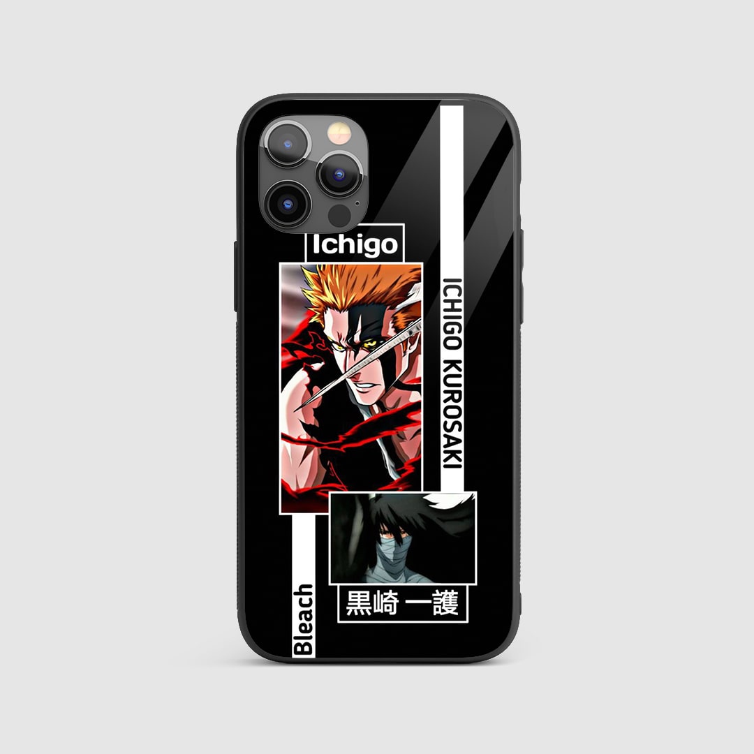 Ichigo Kurosaki Bleach Silicone Armored Phone Case featuring striking artwork of Ichigo Kurosaki.