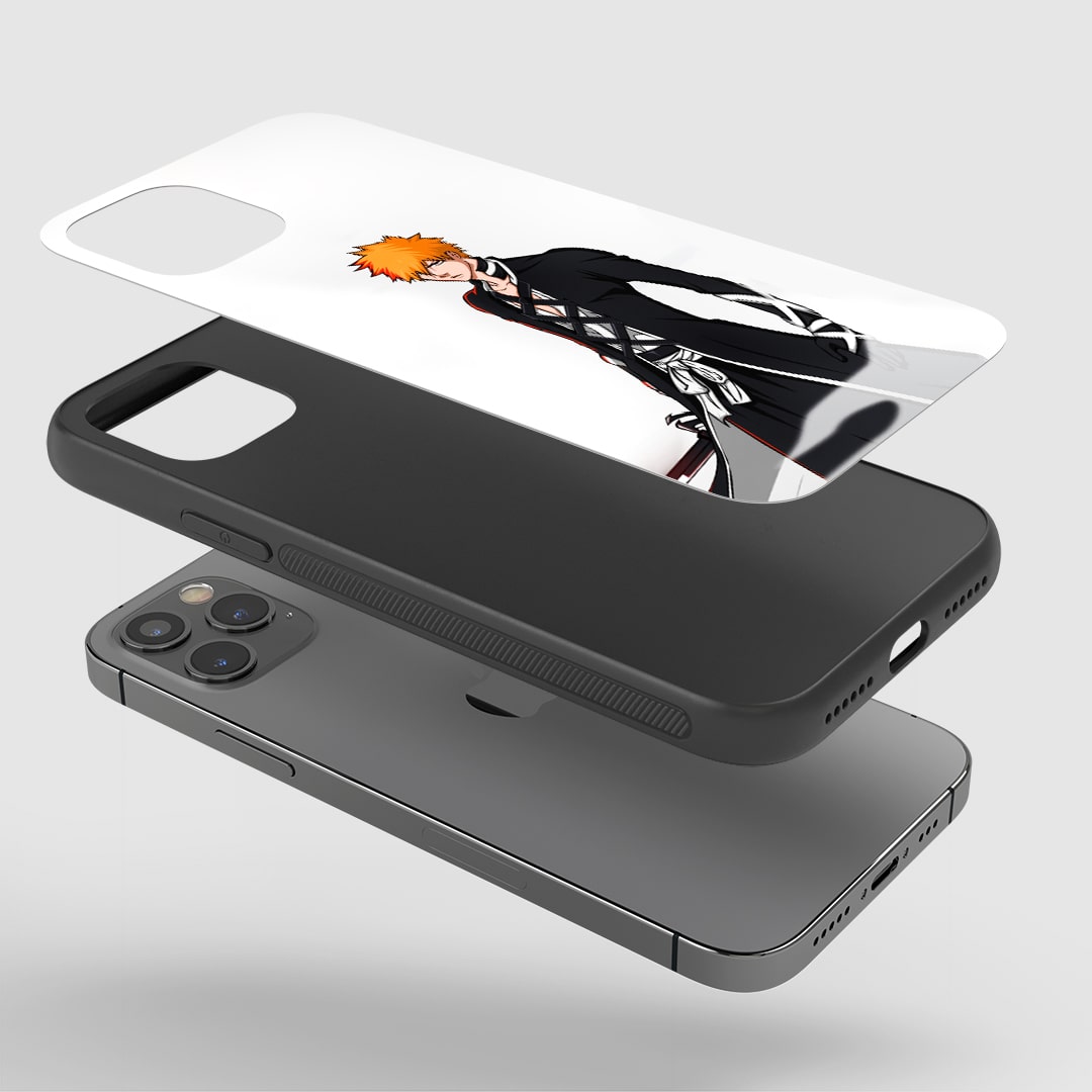 Ichigo Minimal Phone Case installed on a smartphone, offering robust protection and a sleek design.