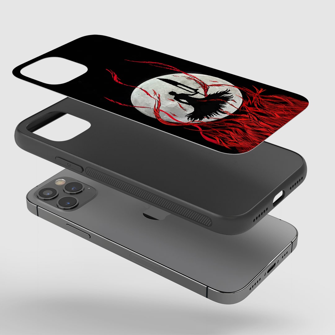 Ichigo Kurosaki Moon Phone Case installed on a smartphone, offering robust protection and an iconic design.