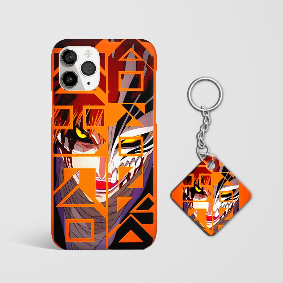 Ichigo Hollow form anime phone cover with Keychain