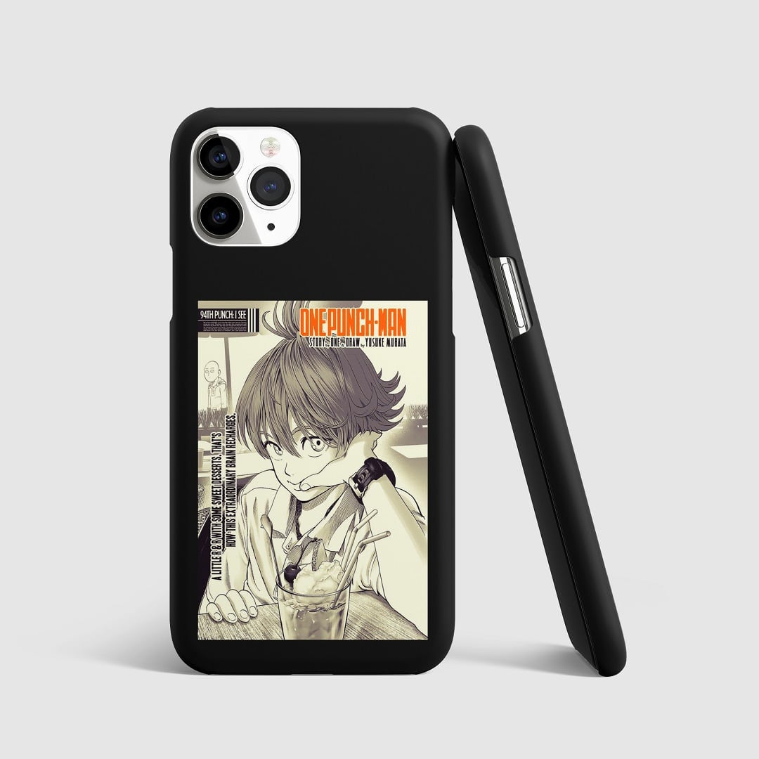 Striking artwork of Isamu on phone cover.