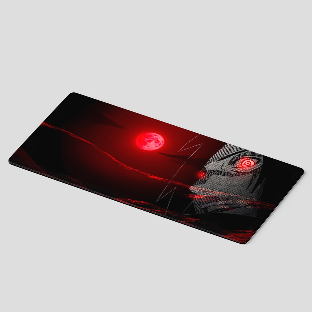 Smooth Itachi Red Sky themed desk mat