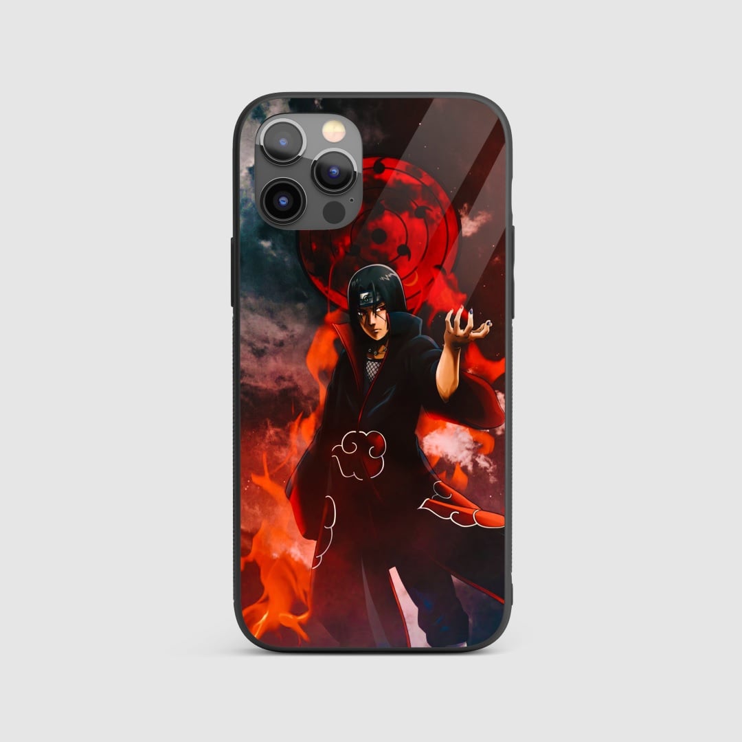 Itachi Uchiha Silicone Armored Phone Case featuring iconic portrait of Itachi.