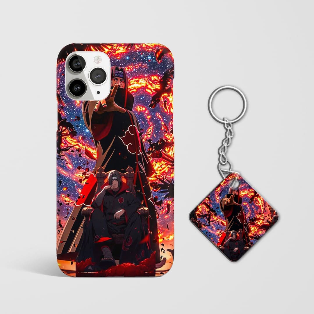Itachi emotional moment phone case artwork with Keychain