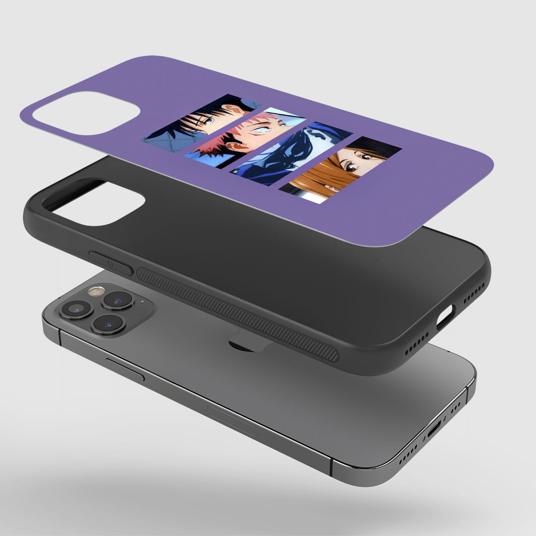Jujutsu Characters Phone Case installed on a smartphone, providing comprehensive access to all functions.
