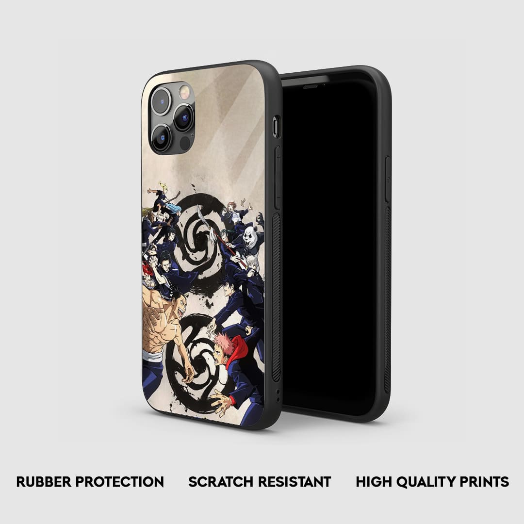 Side view of the Jujutsu Kaisen Armored Phone Case, highlighting its thick, protective silicone.